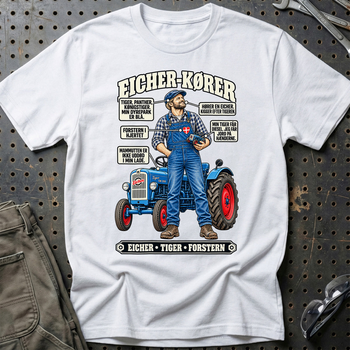 
Eicher-Kører T-Shirt – Hvid