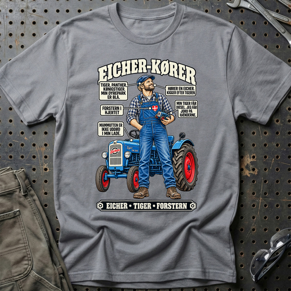 
Eicher-Kører T-Shirt – Grå Sport