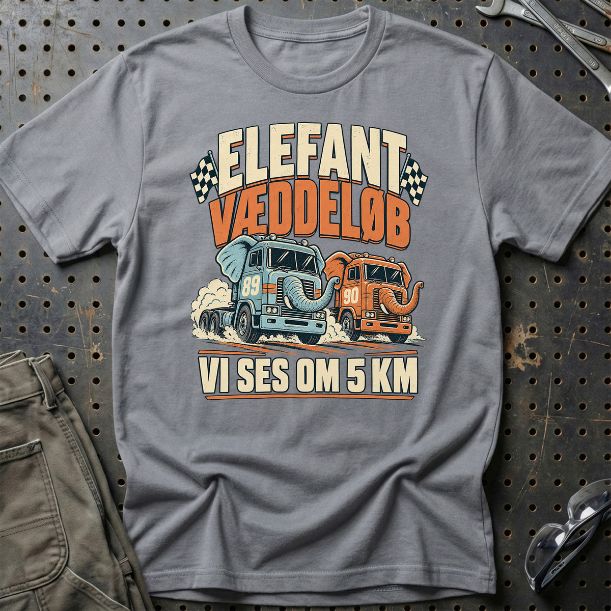 
Produktbillede af Elefantvæddeløb – Vi Ses Om 5 KM T-Shirt