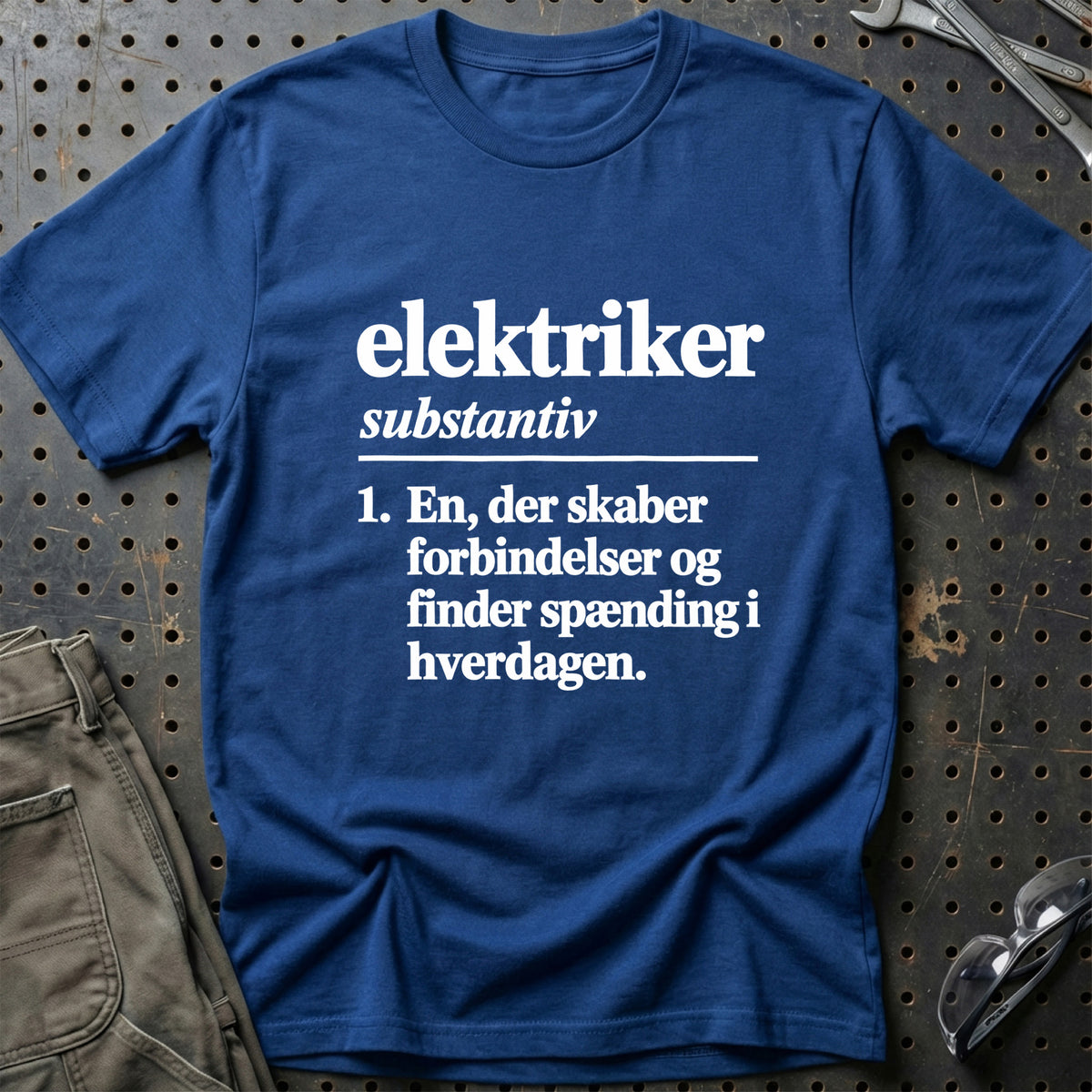 
Elektriker – Definition T-Shirt – Blå Royal