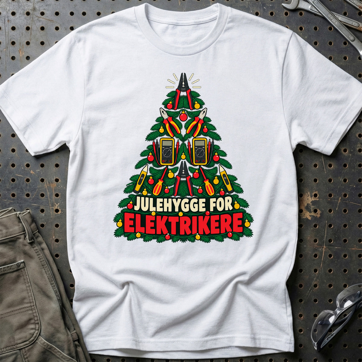 
Elektriker – Julehygge – Unisex T-Shirt – Hvid
