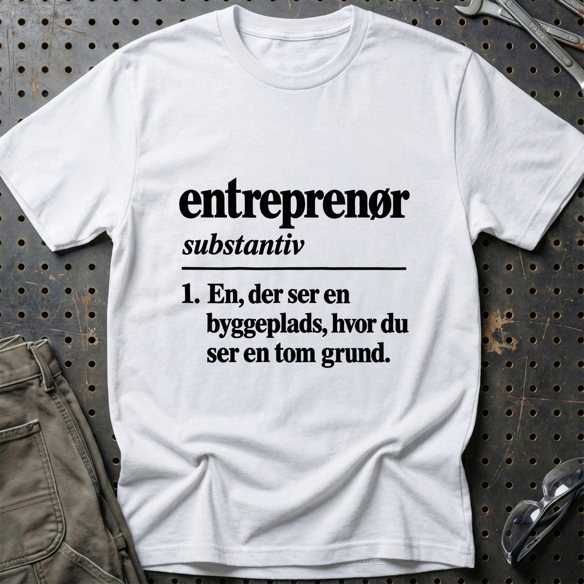 
Entreprenør – Definition T-Shirt – Hvid