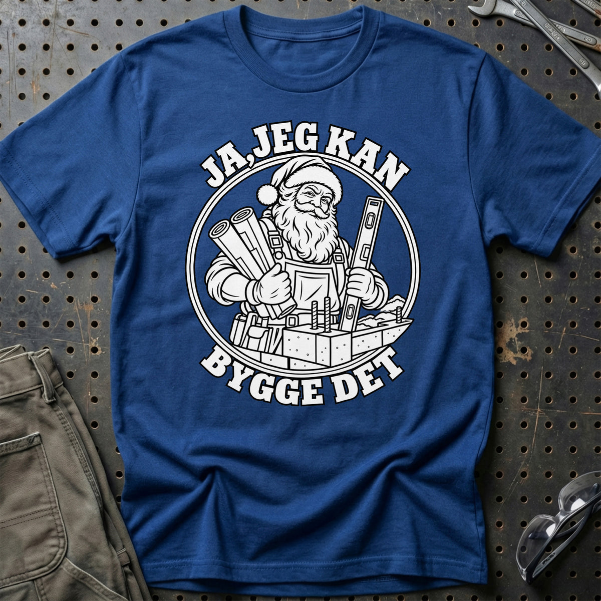 
Entreprenør – Santa Kan Det – Jul T-Shirt – Blå Royal