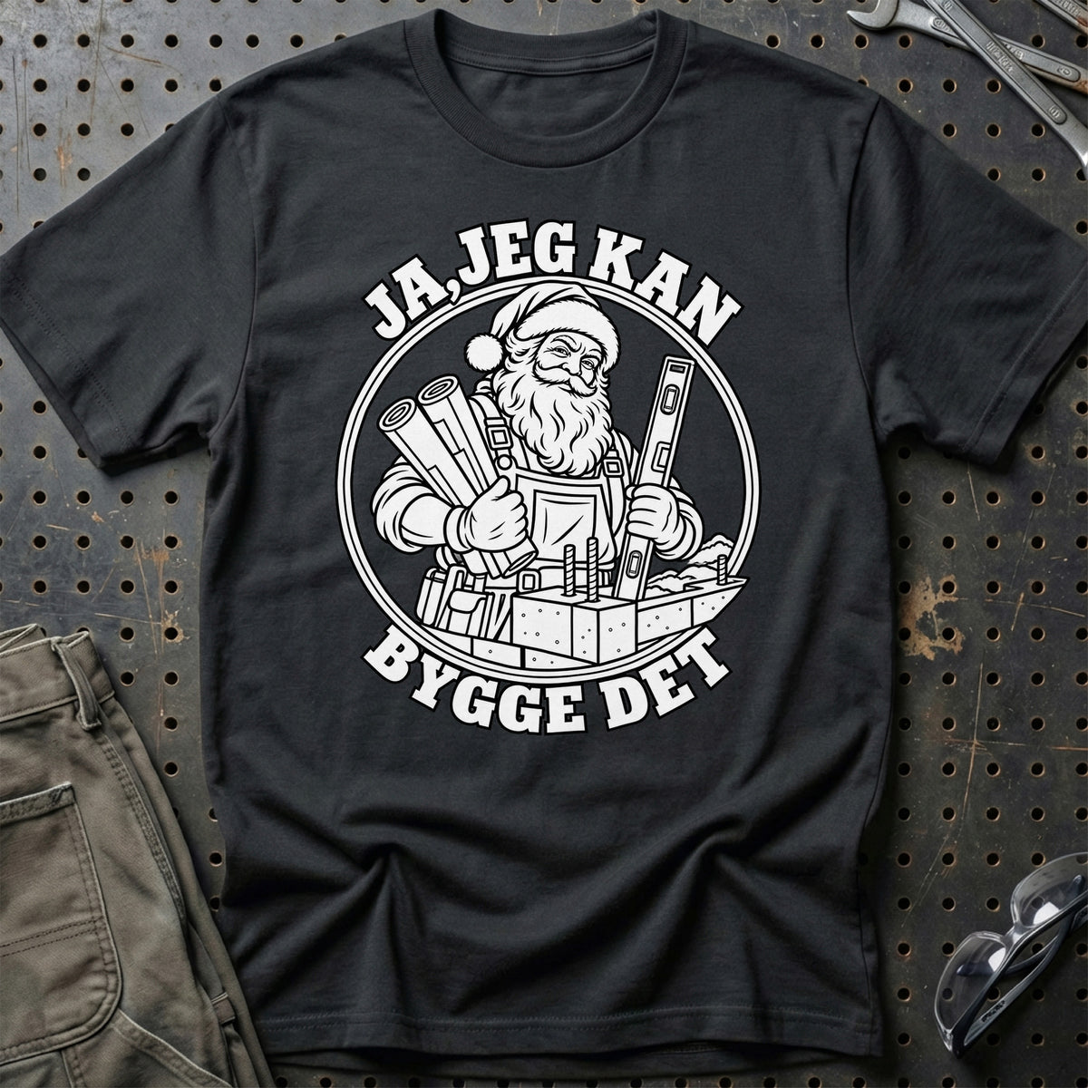 
Entreprenør – Santa Kan Det – Jul T-Shirt – Sort
