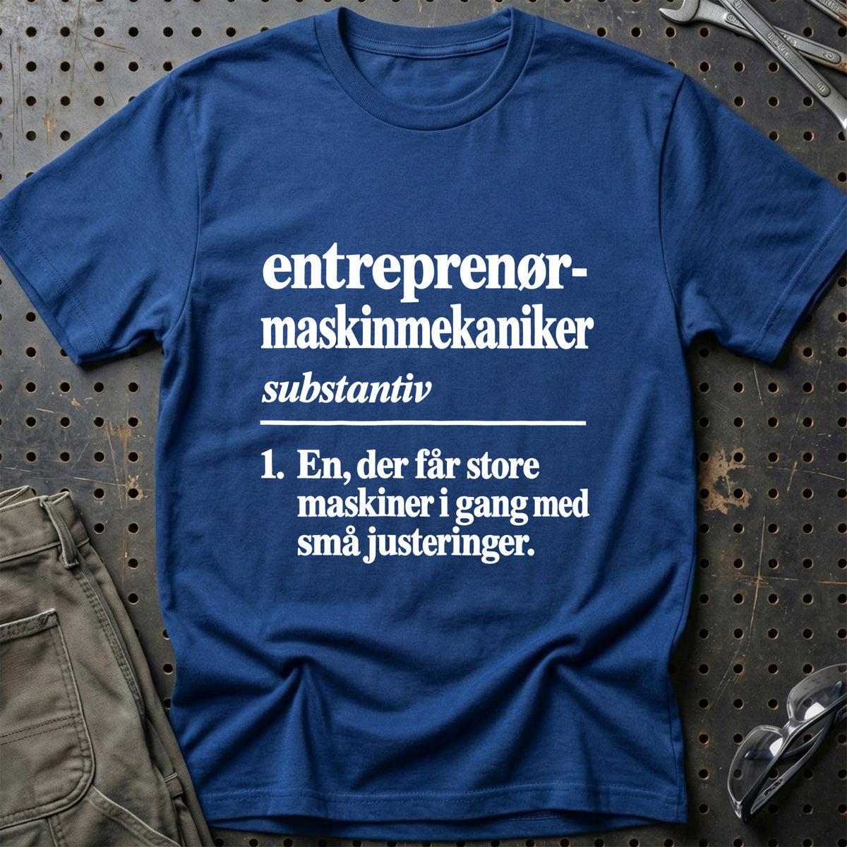 
Entreprenørmaskinmekaniker – Definition T-Shirt – Blå Royal