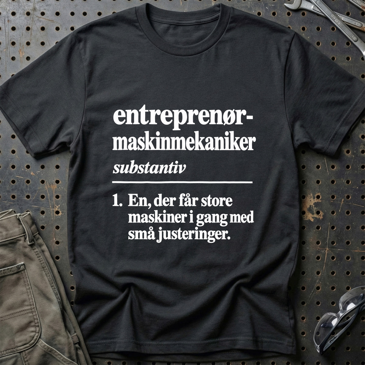 
Entreprenørmaskinmekaniker – Definition T-Shirt – Sort