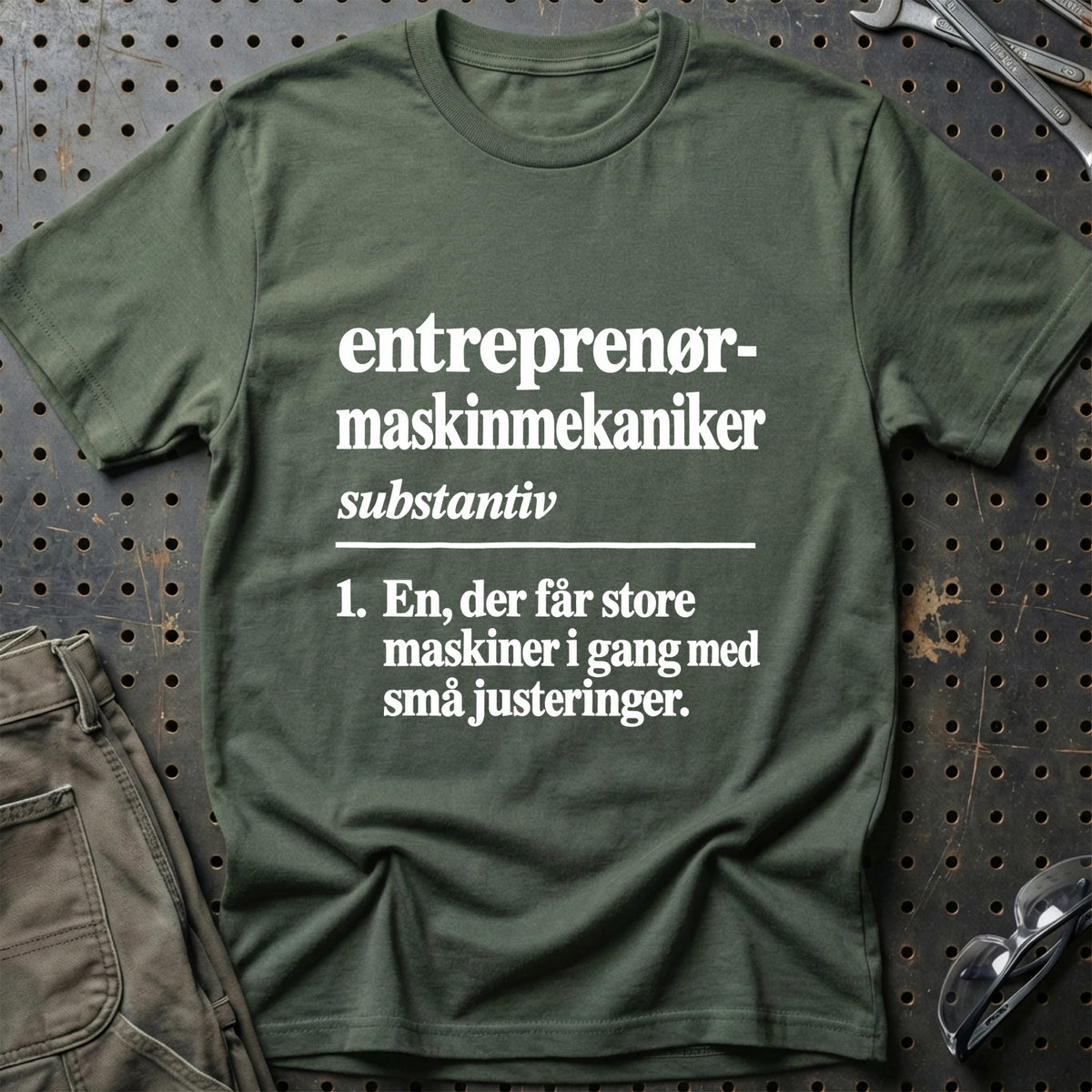 
Entreprenørmaskinmekaniker – Definition T-Shirt – Grøn Militær