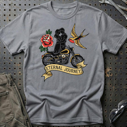 Eternal Journey - Unisex T-Shirt , Bomuld-Beklædning-Garage Culture-Grå Sport-S-Garage Culture Shop- garage - man cave - merchandise