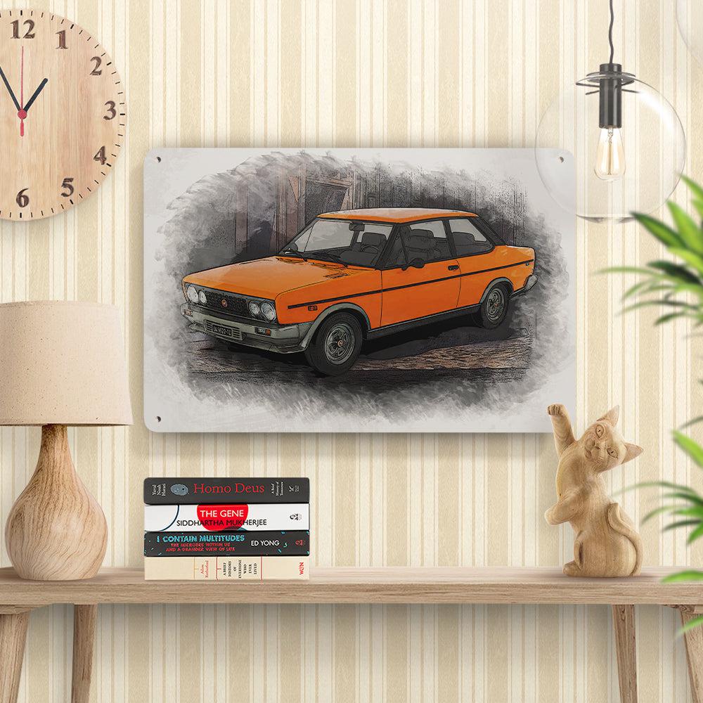 FIAT 131 RACING 2000 TC 1978 Skilte, Musemåtte, Dørmåtte-Skilte-Fiat-Garage Culture Shop- garage - man cave - merchandise