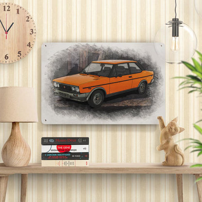 FIAT 131 RACING 2000 TC 1978 Skilte, Musemåtte, Dørmåtte-Skilte-Fiat-Garage Culture Shop- garage - man cave - merchandise