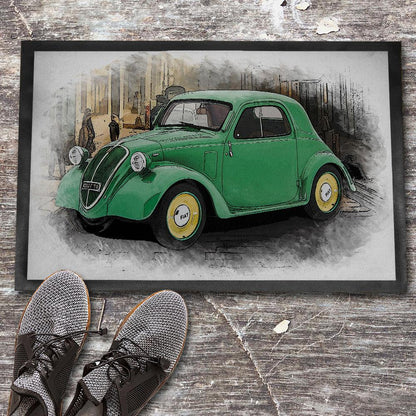 FIAT 500 B TOPOLINO CHIUSA 1948 Skilte, Musemåtte, Dørmåtte , Plakat-Skilte-Fiat-Garage Culture Shop- garage - man cave - merchandise