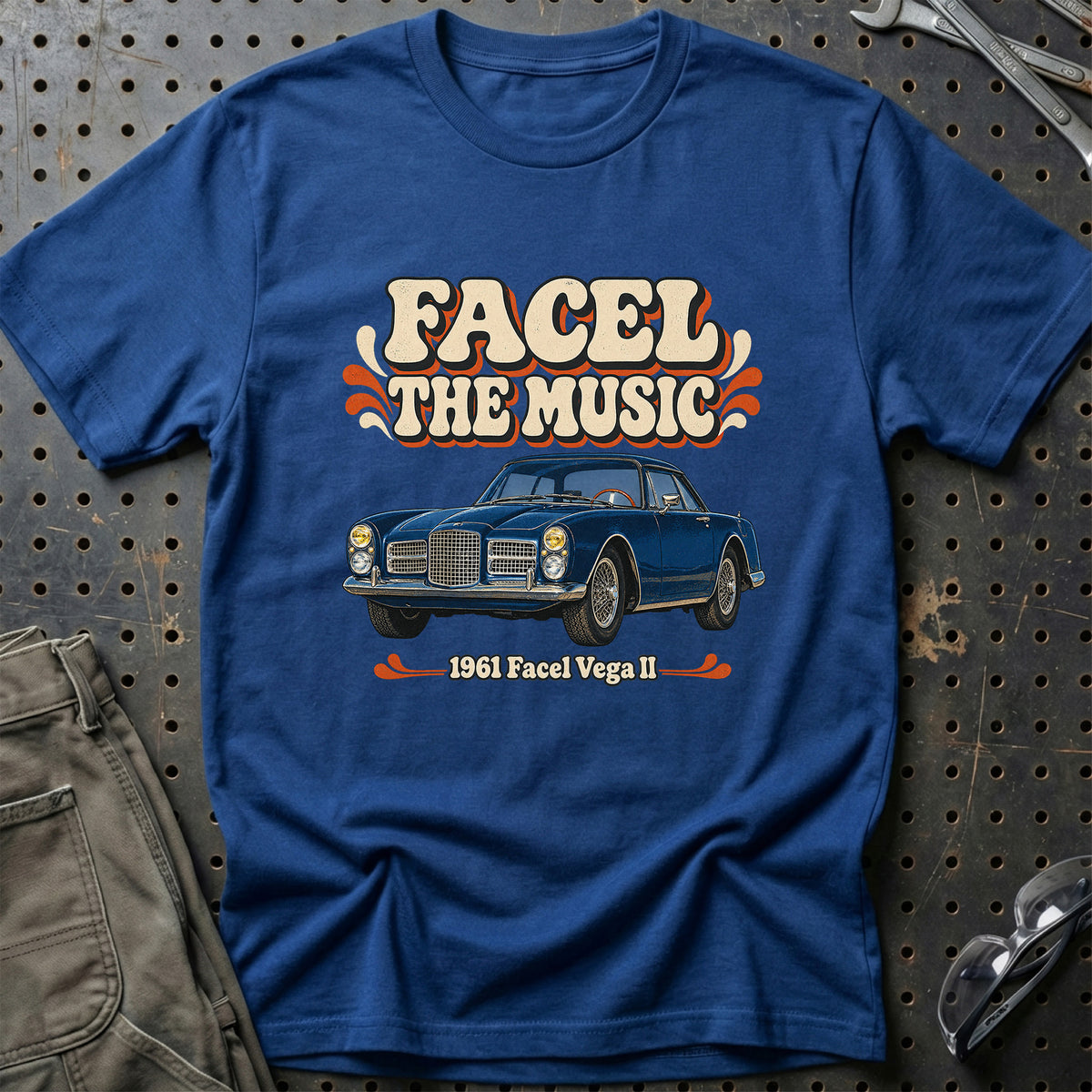 
Facel Vega II 1961 – Facel the Music T-Shirt – Blå Royal