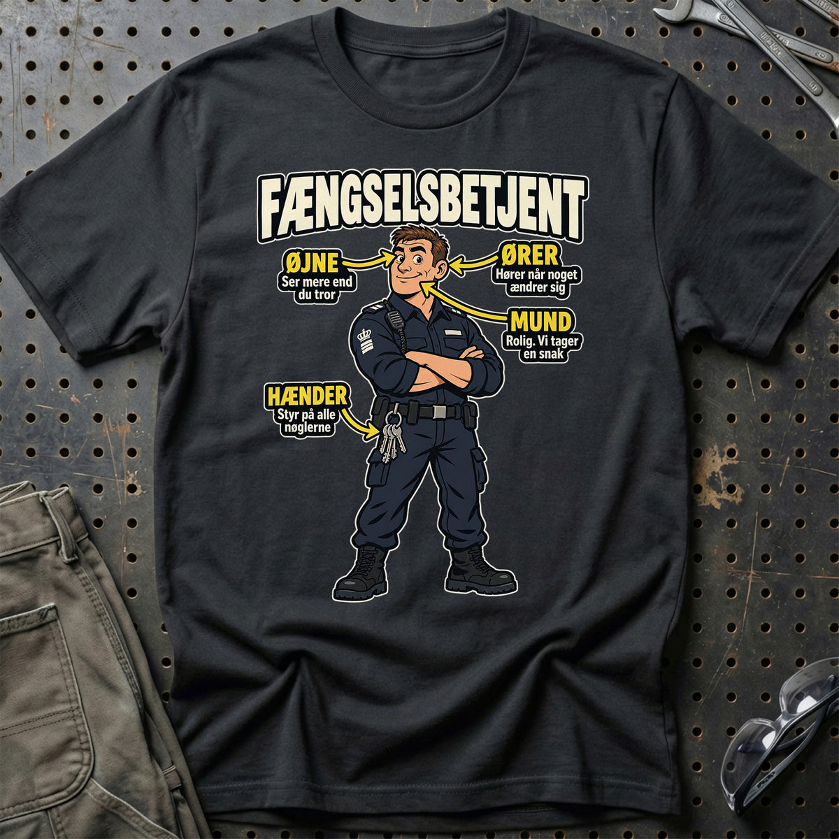 Fængselsbetjent – Anatomi T-Shirt-Beklædning-Garage Culture-Sort-S-Garage Culture Shop- garage - man cave - merchandise