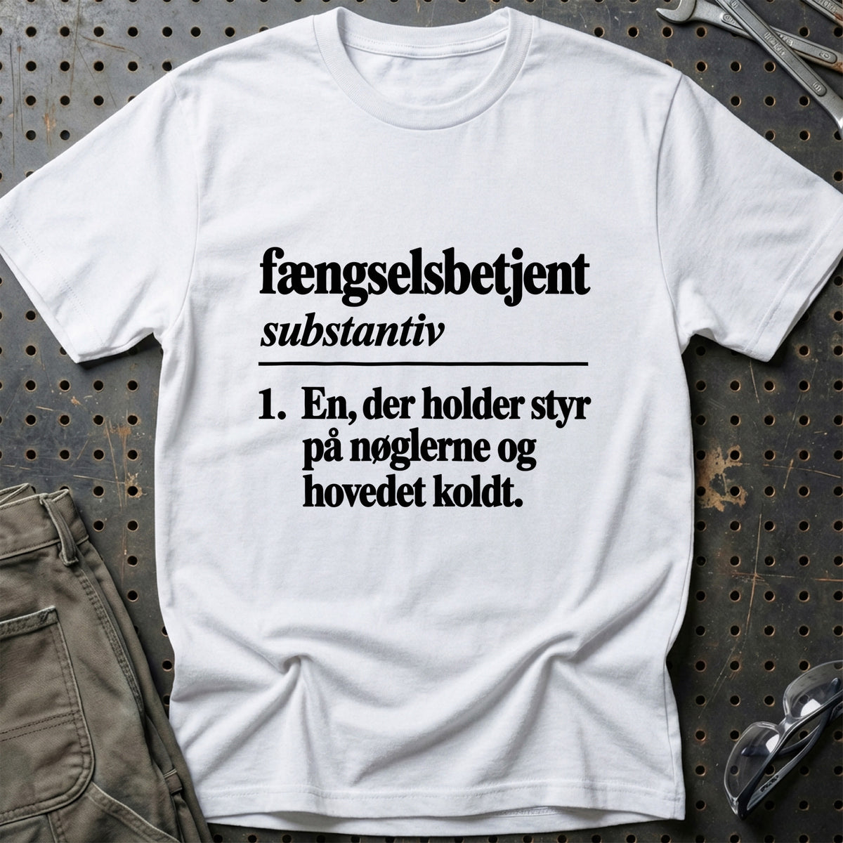 
Fængselsbetjent – Definition T-Shirt – Hvid