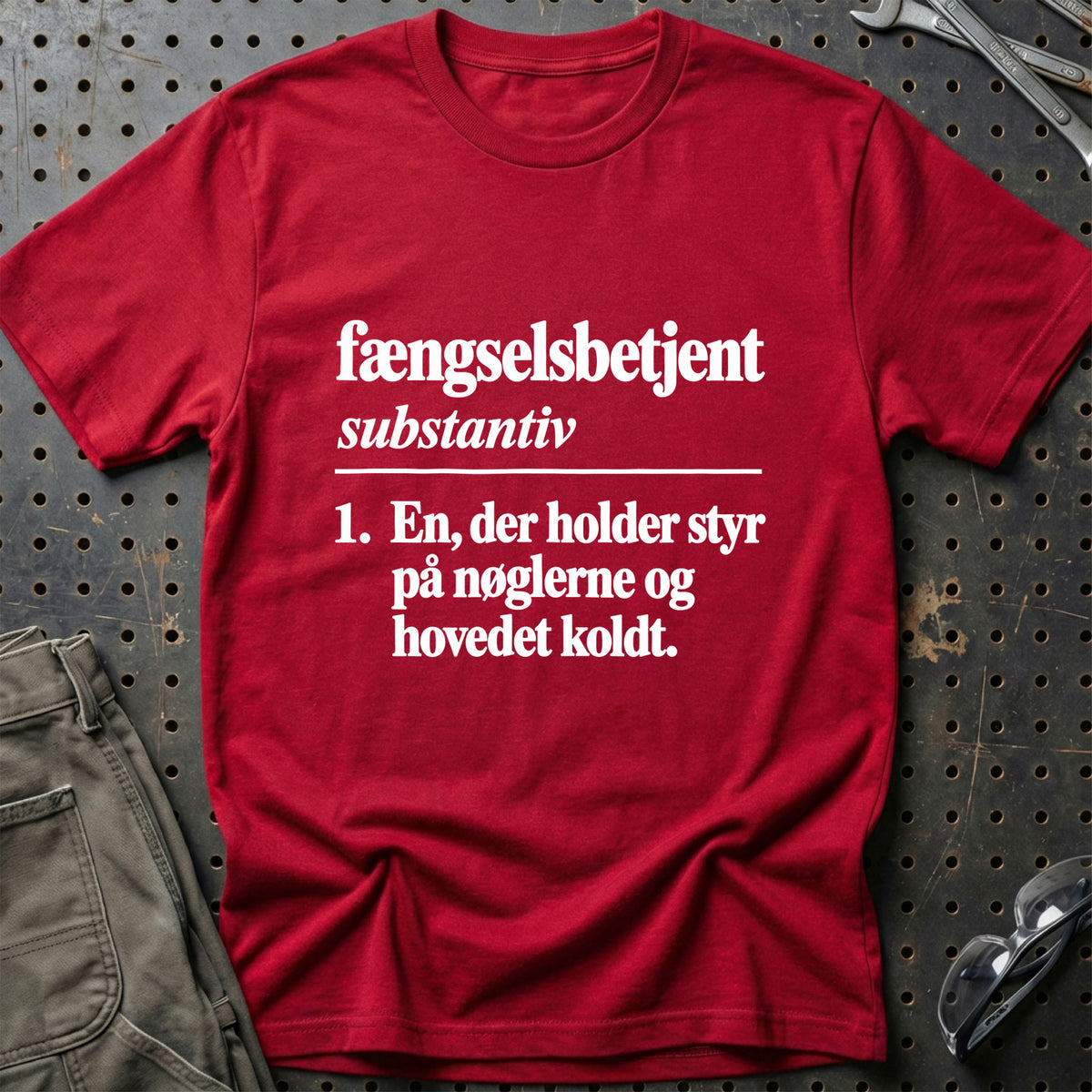 
Fængselsbetjent – Definition T-Shirt – Rød