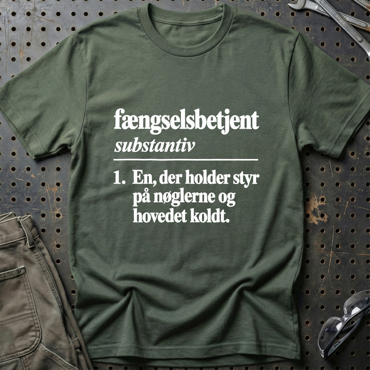 
Fængselsbetjent – Definition T-Shirt – Grøn Militær