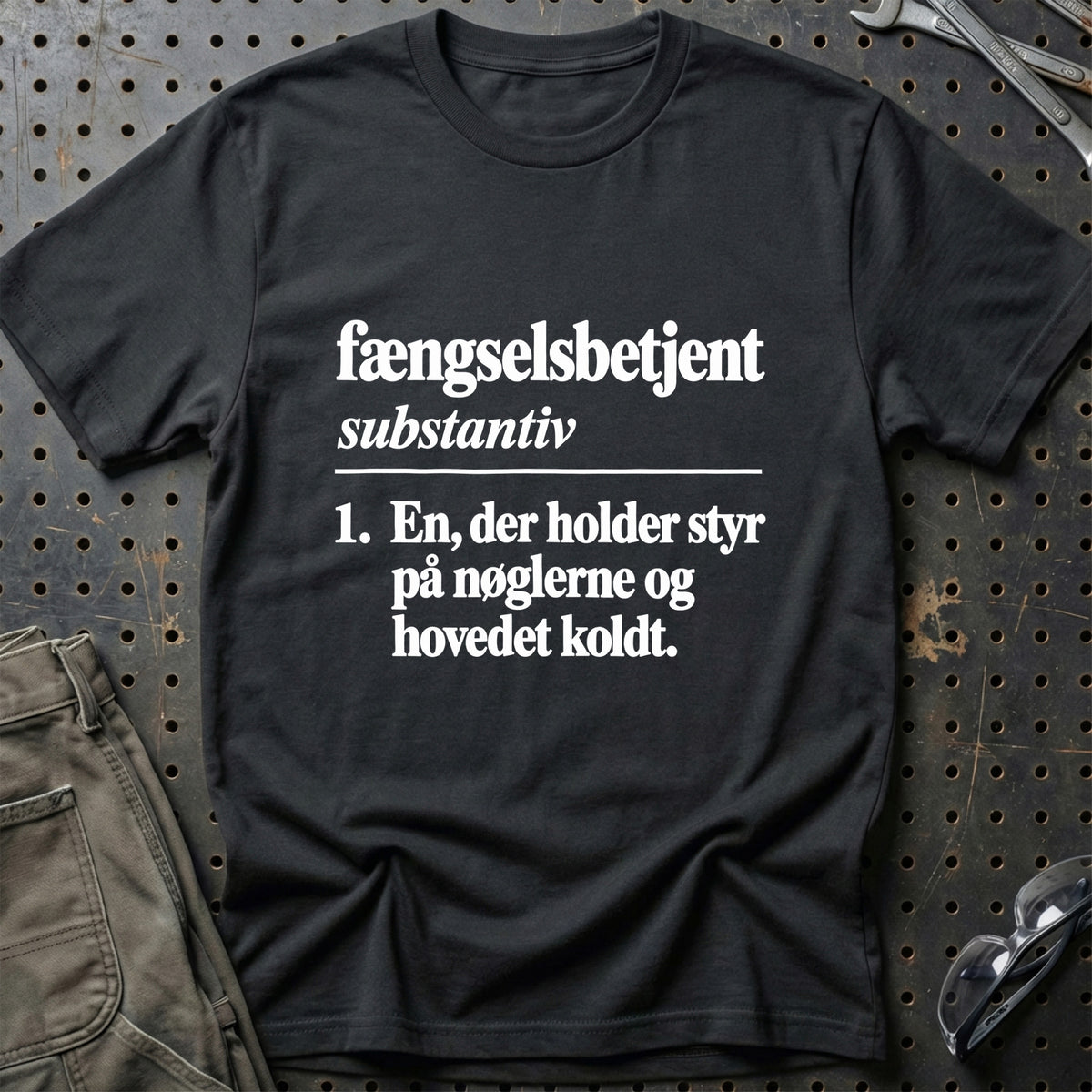 
Fængselsbetjent – Definition T-Shirt – Sort