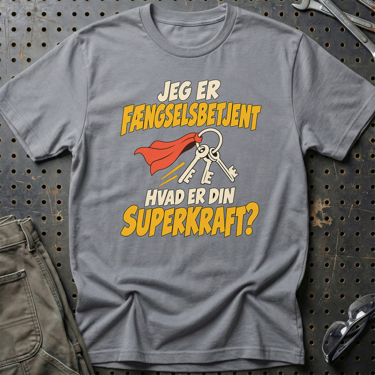 
Fængselsbetjent – Hvad er din superkraft? – Unisex T-Shirt – Grå Sport