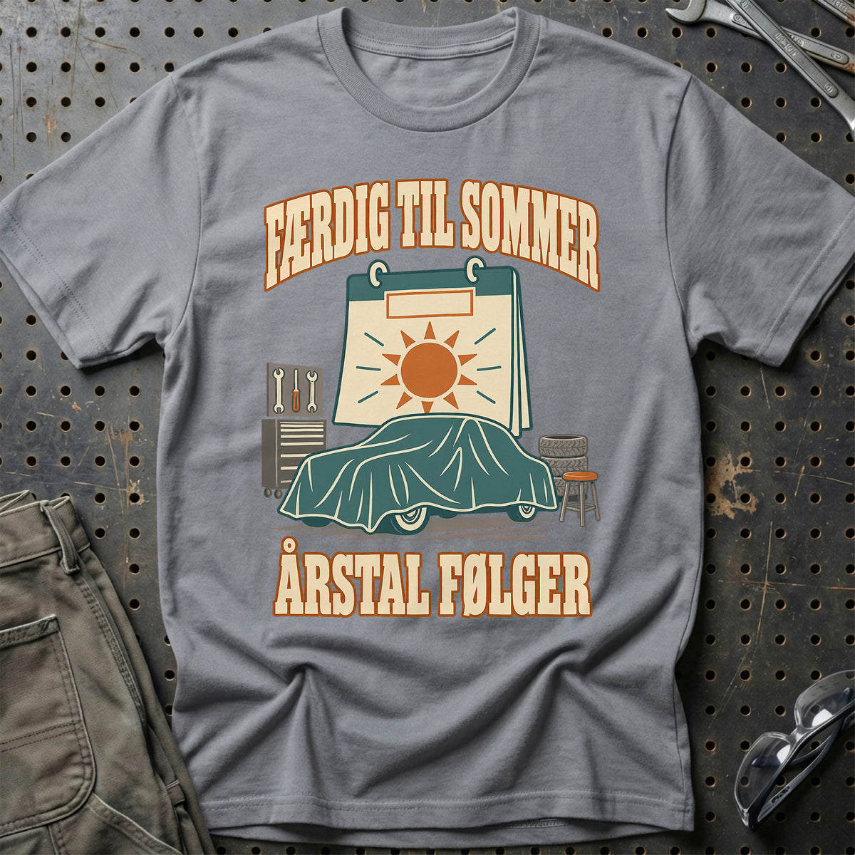 
Færdig til sommer – Årstal følger T-Shirt – Grå Sport