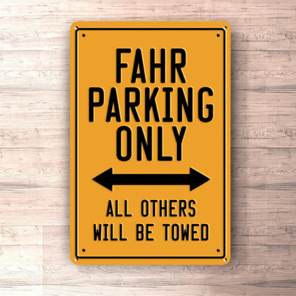 Fahr Parking Only Skilte, Musemåtte, Dørmåtte , Plakat-Parking skilte-Fahr-Garage Culture Shop- garage - man cave - merchandise