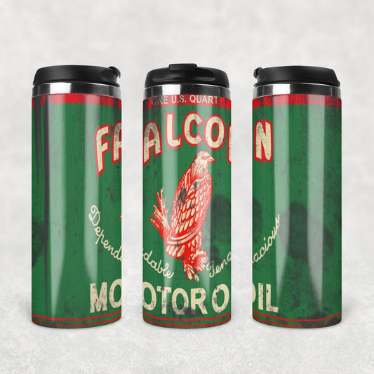 Falcon Motor Oil Termokrus Tumbler Rustfrit Stål-Krus-Motorolie-Garage Culture Shop- garage - man cave - merchandise