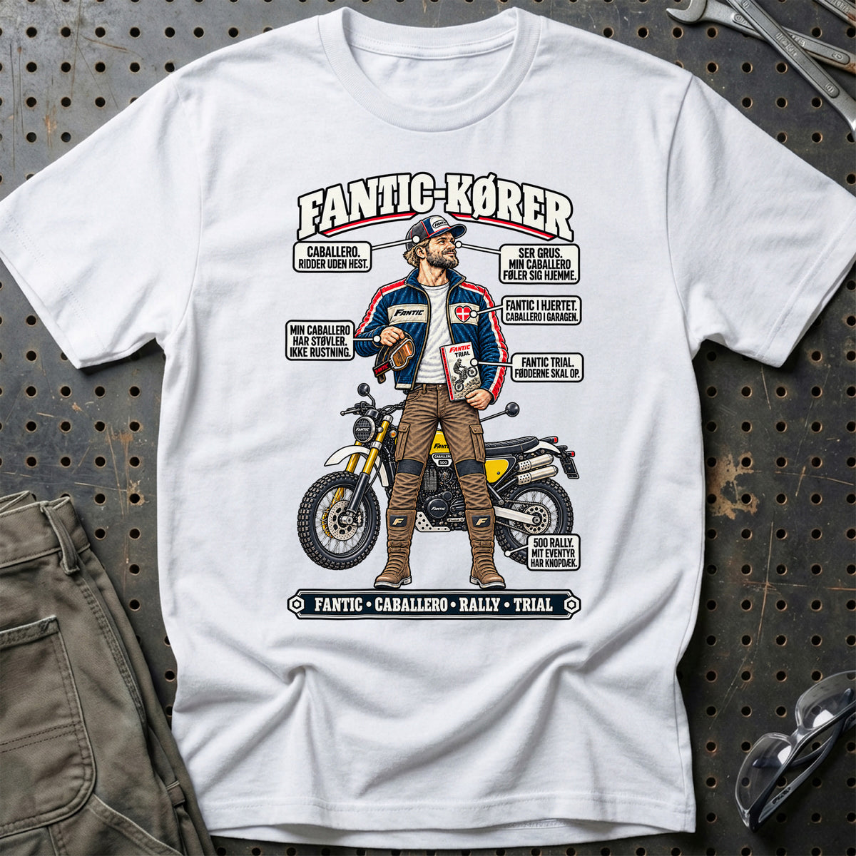 
Fantic-Kører T-Shirt – Hvid