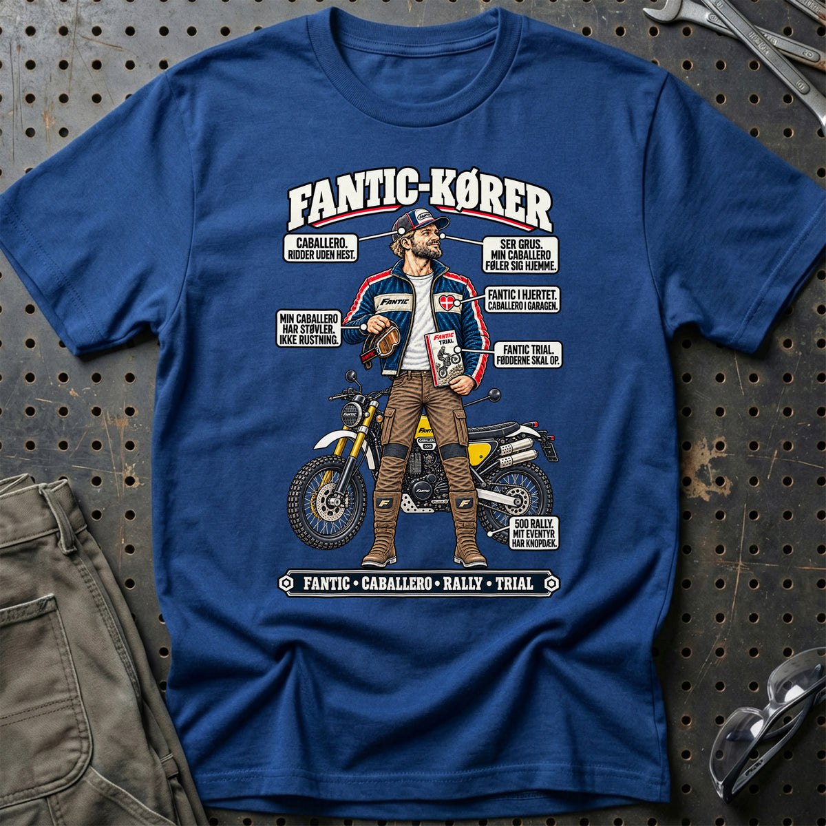 
Fantic-Kører T-Shirt – Blå Royal