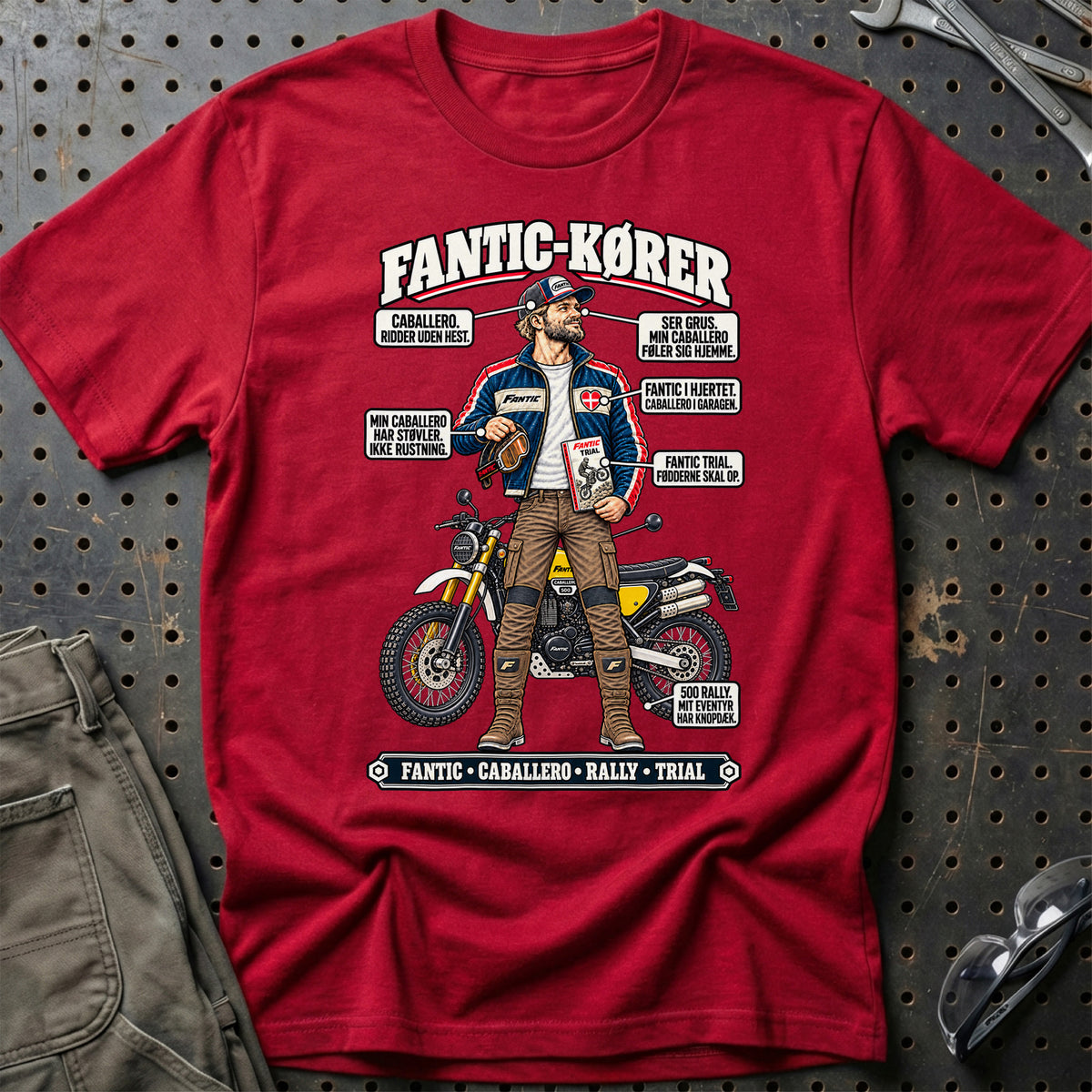 
Fantic-Kører T-Shirt – Rød