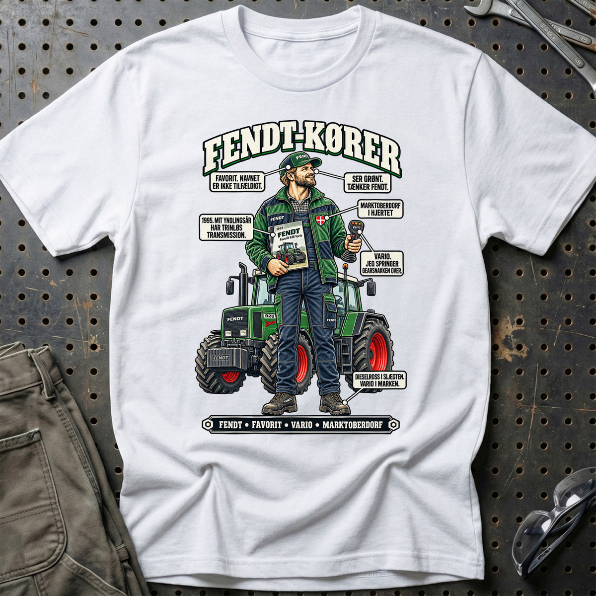 
Fendt-Kører T-Shirt – Hvid