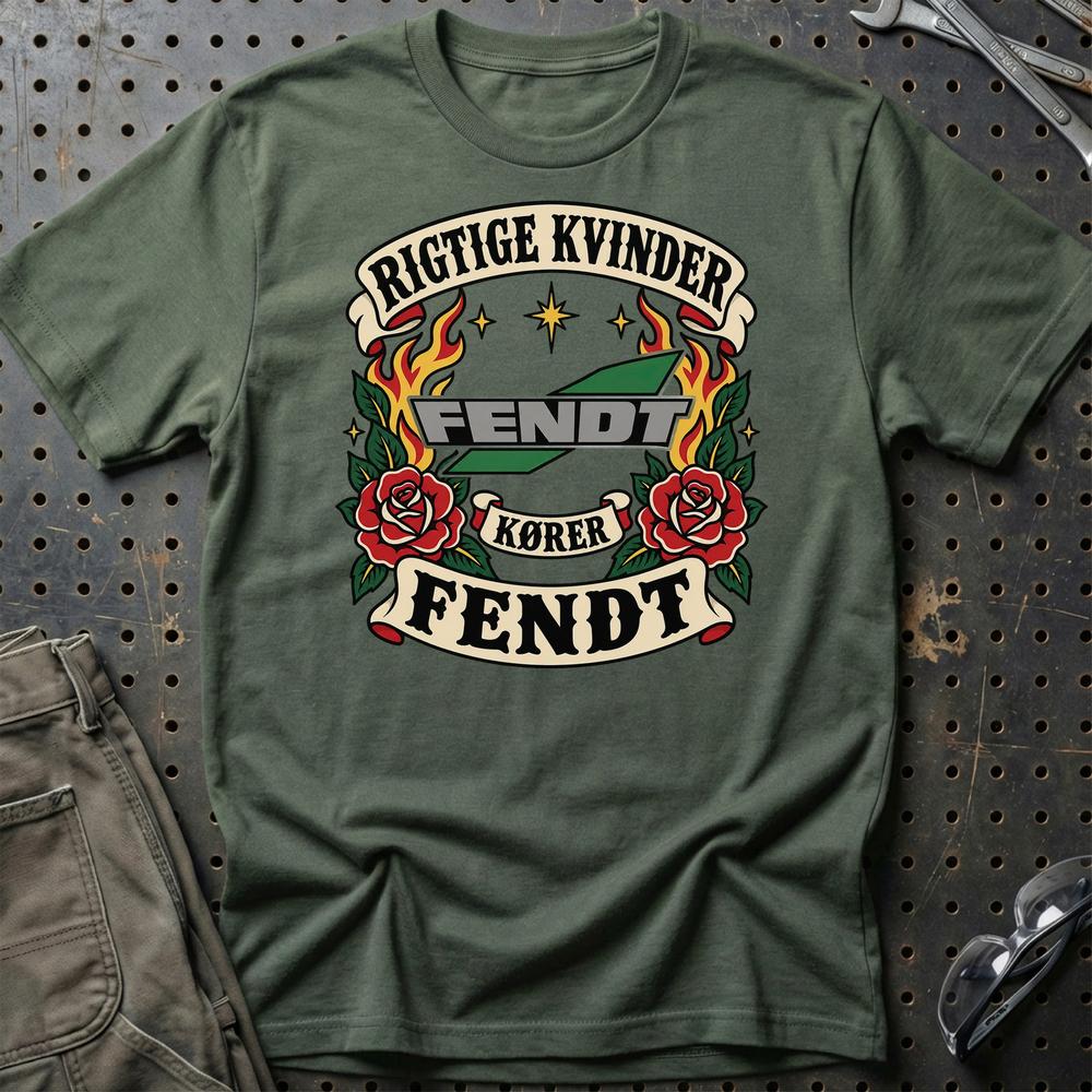 
Produktbillede af Fendt Rigtige Kvinder Kører – Roser og Flammer T-Shirt