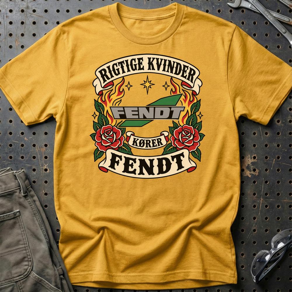 
Produktbillede af Fendt Rigtige Kvinder Kører – Roser og Flammer T-Shirt