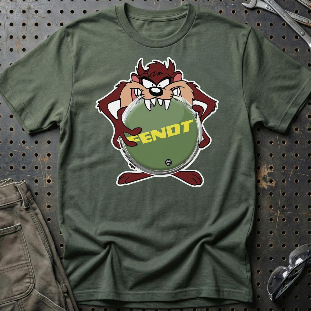 Fendt TAZ Unisex T-Shirt , Bomuld-Beklædning-Fendt-Grøn Militær-S-Garage Culture Shop- garage - man cave - merchandise