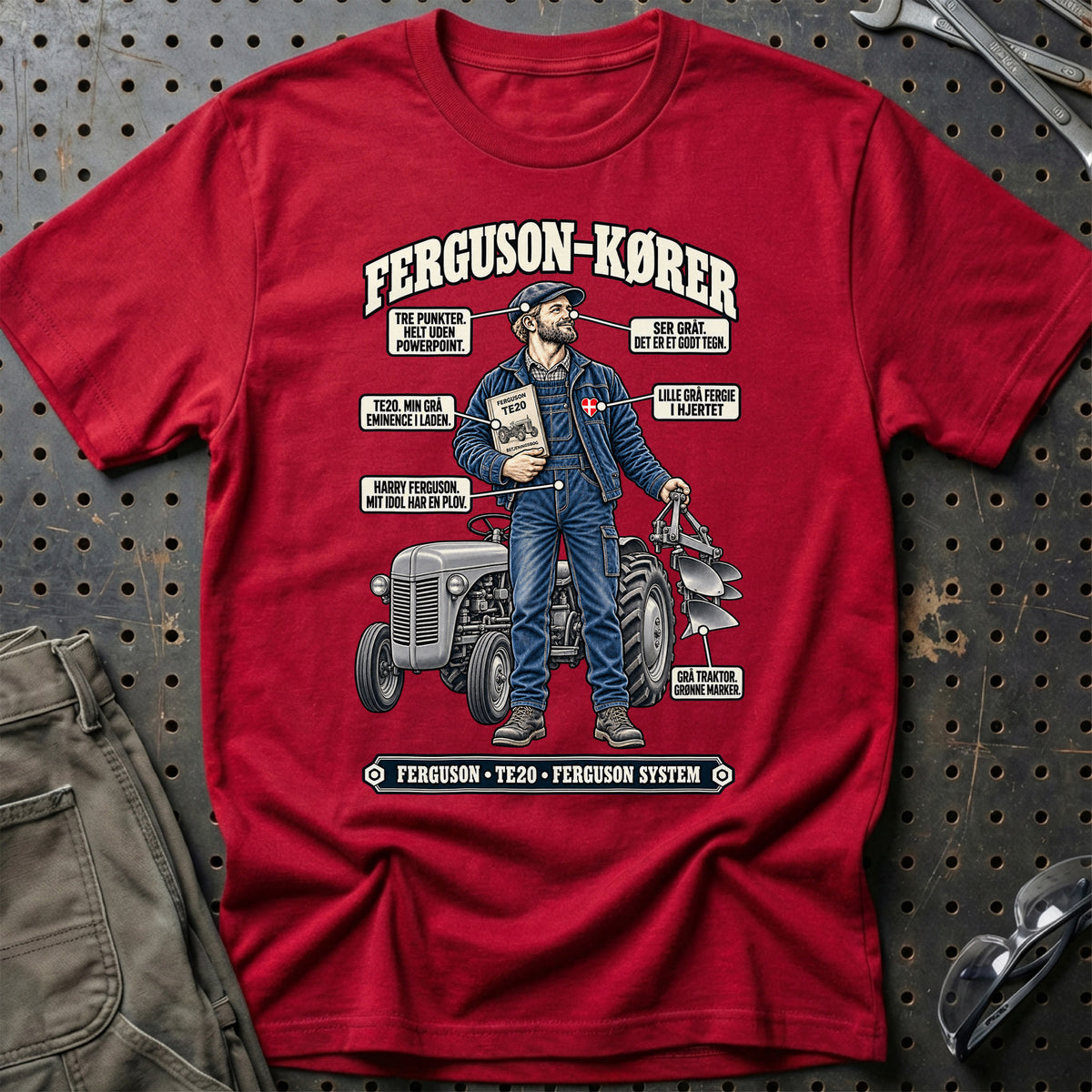 
Ferguson-Kører T-Shirt – Rød