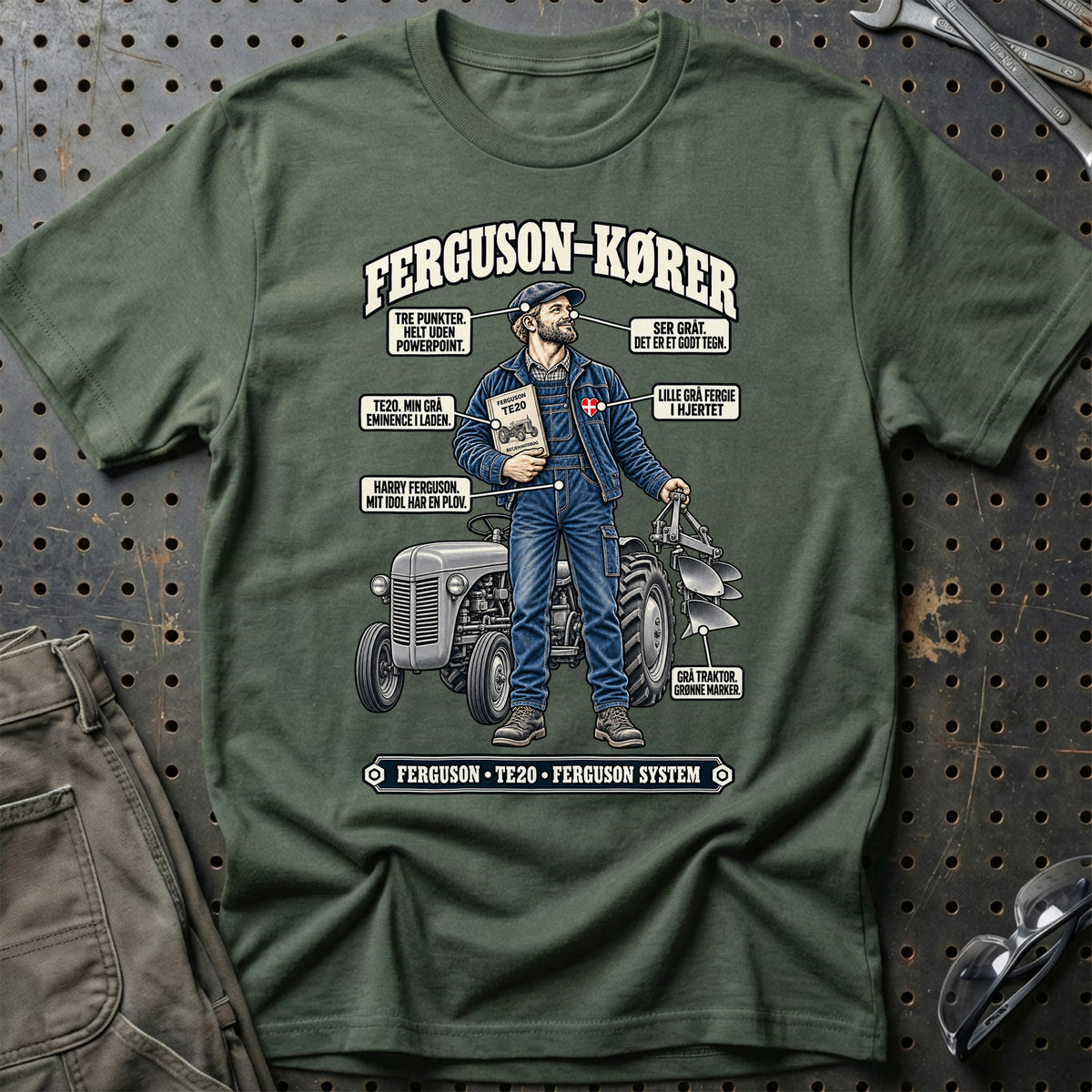
Ferguson-Kører T-Shirt – Grøn Militær