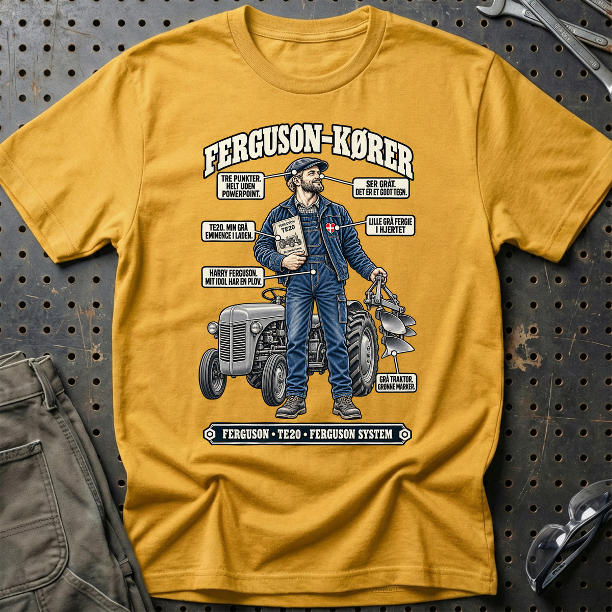 
Ferguson-Kører T-Shirt – Guld