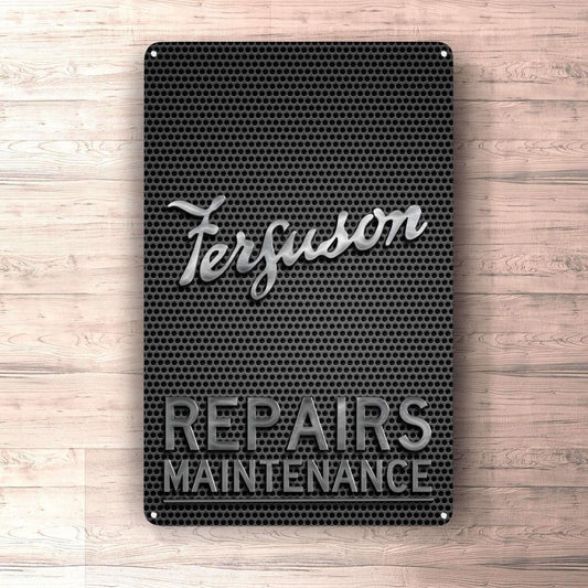 Ferguson Repairs Maintenance Skilte, Musemåtte, Dørmåtte , Plakat-Skilte-Ferguson-Garage Culture Shop- garage - man cave - merchandise
