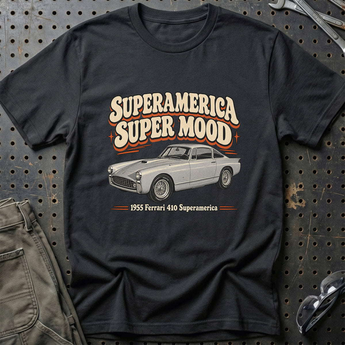 
Ferrari 410 Superamerica 1955 – Superamerica Super Mood T-Shirt – Sort