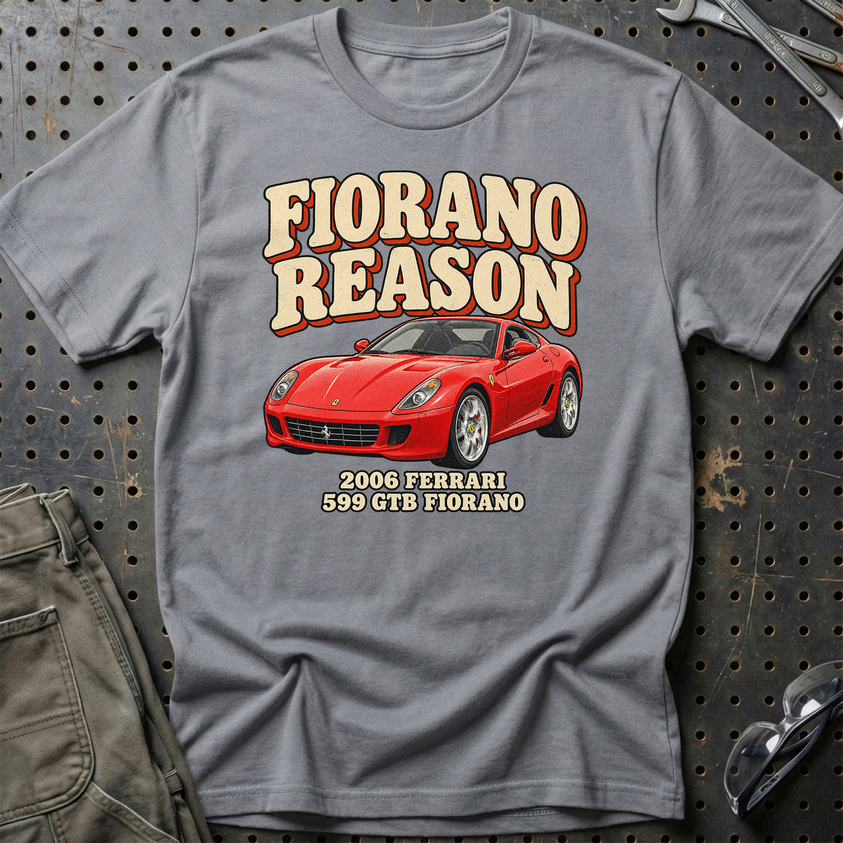 
Ferrari 599 GTB Fiorano 2006 – Fiorano Reason T-Shirt – Grå Sport