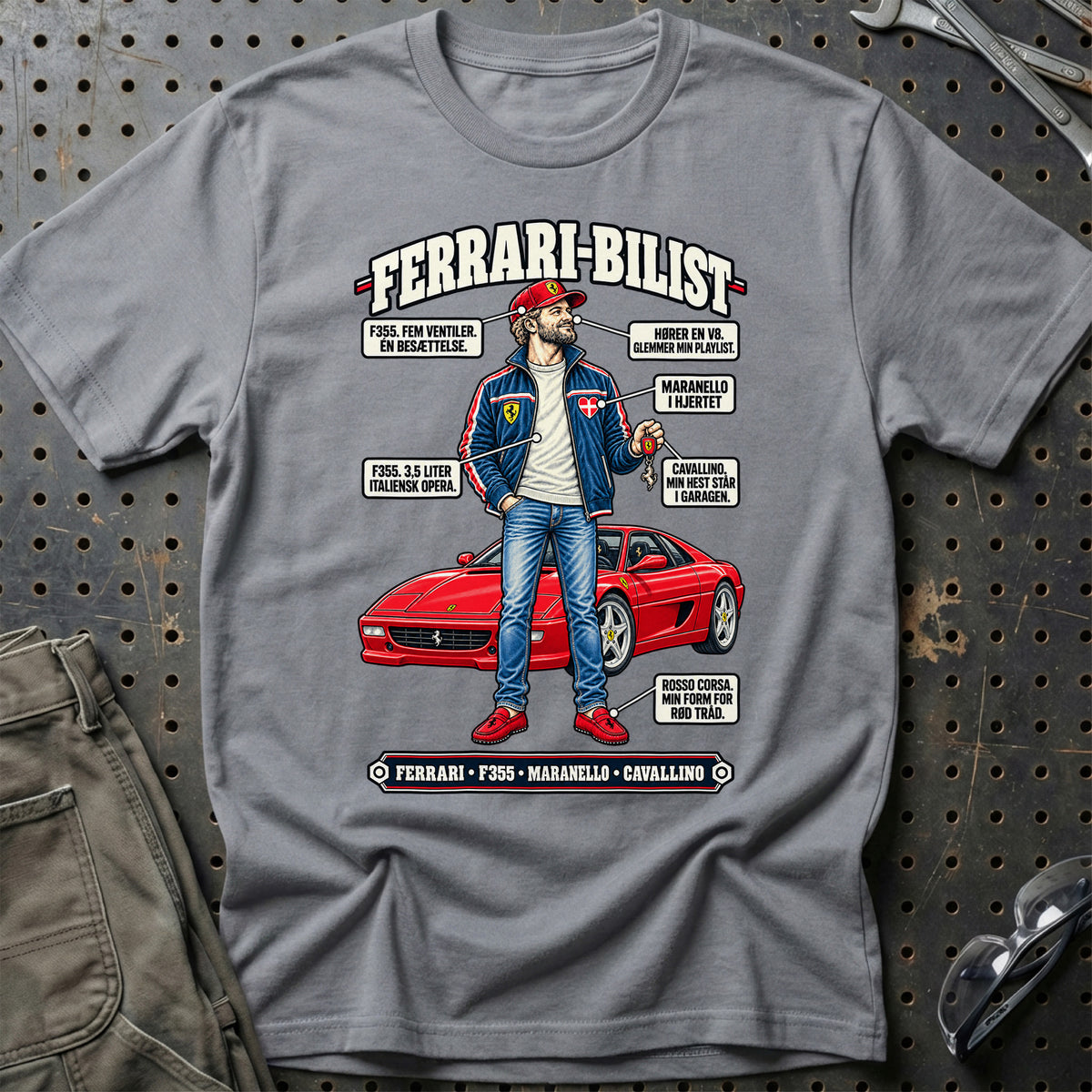 
Ferrari-Bilist T-Shirt – Grå Sport