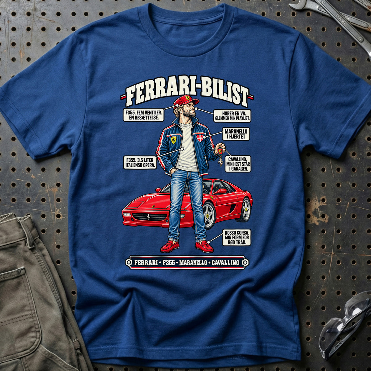 
Ferrari-Bilist T-Shirt – Blå Royal