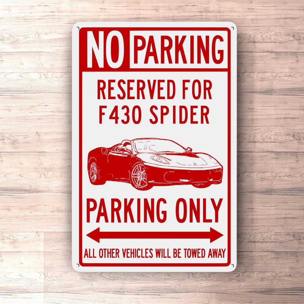 Ferrari F430 Spider Parking Only Skilte, Musemåtte, Dørmåtte , Plakat-Parking skilte-Ferrari-Garage Culture Shop- garage - man cave - merchandise
