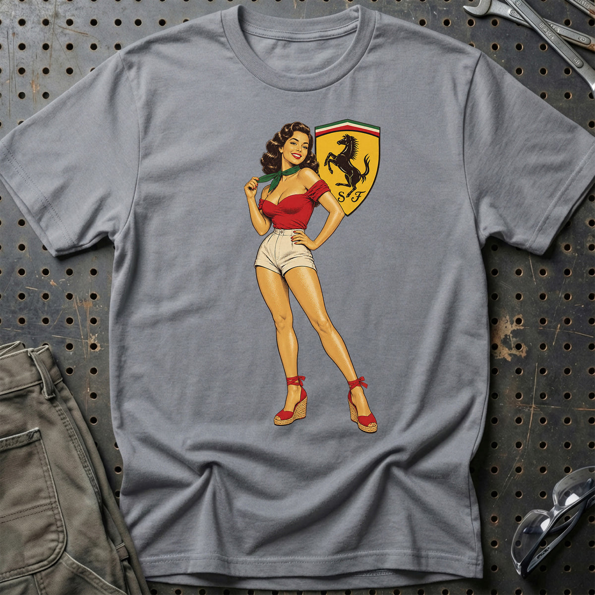 
Produktbillede af Ferrari Retro Pinup T-Shirt