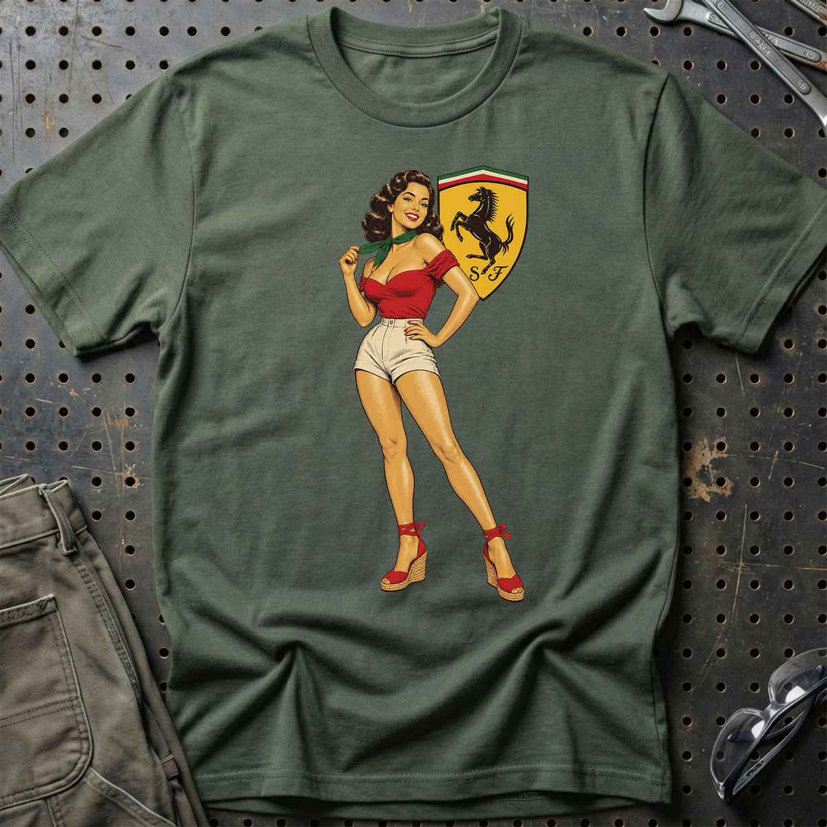 
Produktbillede af Ferrari Retro Pinup T-Shirt