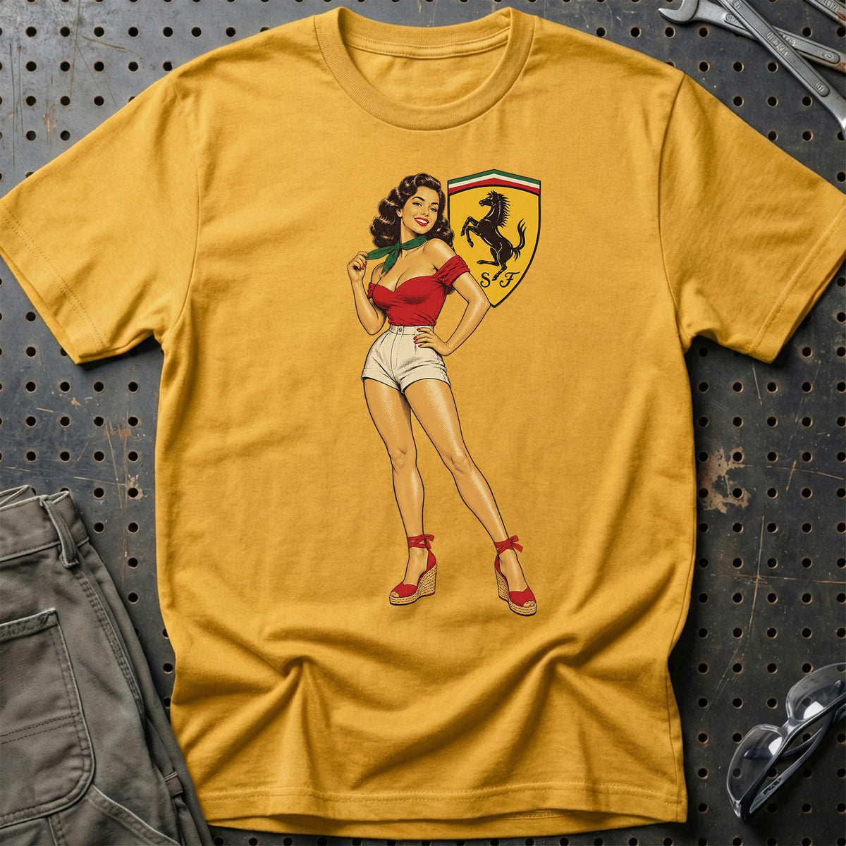 
Produktbillede af Ferrari Retro Pinup T-Shirt
