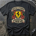 Ferrari Rigtige Kvinder Kører – Roser og Flammer T-Shirt – Sort