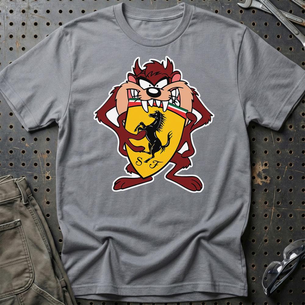 Ferrari TAZ T-Shirt-Beklædning-Ferrari-Grå Sport-S-Garage Culture Shop- garage - man cave - merchandise