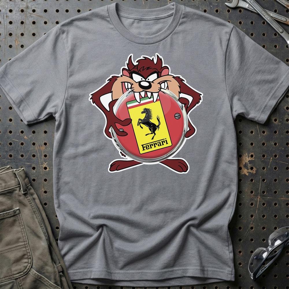 Ferrari TAZ T-Shirt-Beklædning-Ferrari-Grå Sport-S-Garage Culture Shop- garage - man cave - merchandise