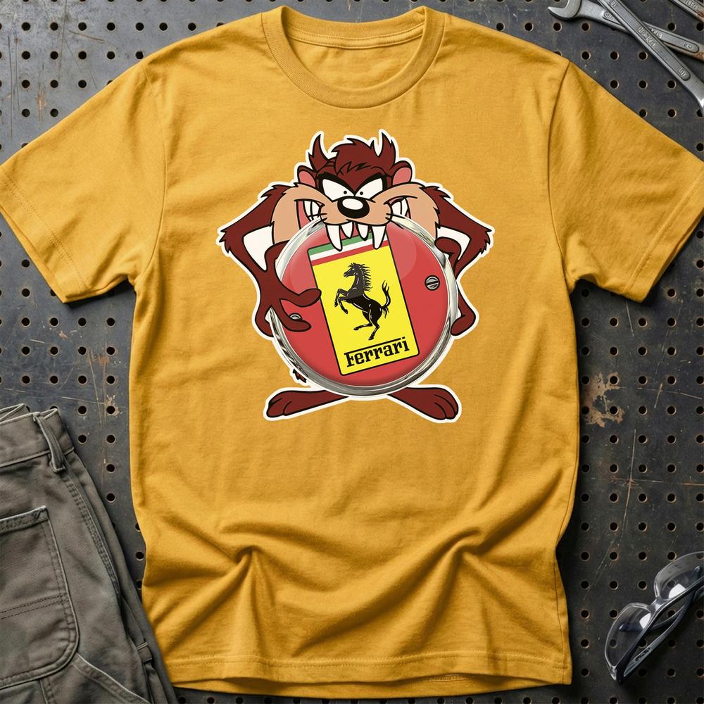 Ferrari TAZ T-Shirt-Beklædning-Ferrari-Guld-S-Garage Culture Shop- garage - man cave - merchandise
