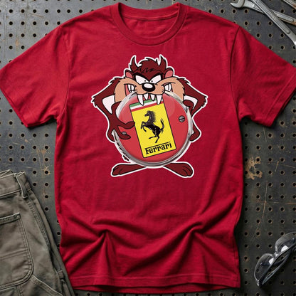 Ferrari TAZ Unisex T-Shirt , Bomuld-Beklædning-Ferrari-Rød-S-Garage Culture Shop- garage - man cave - merchandise