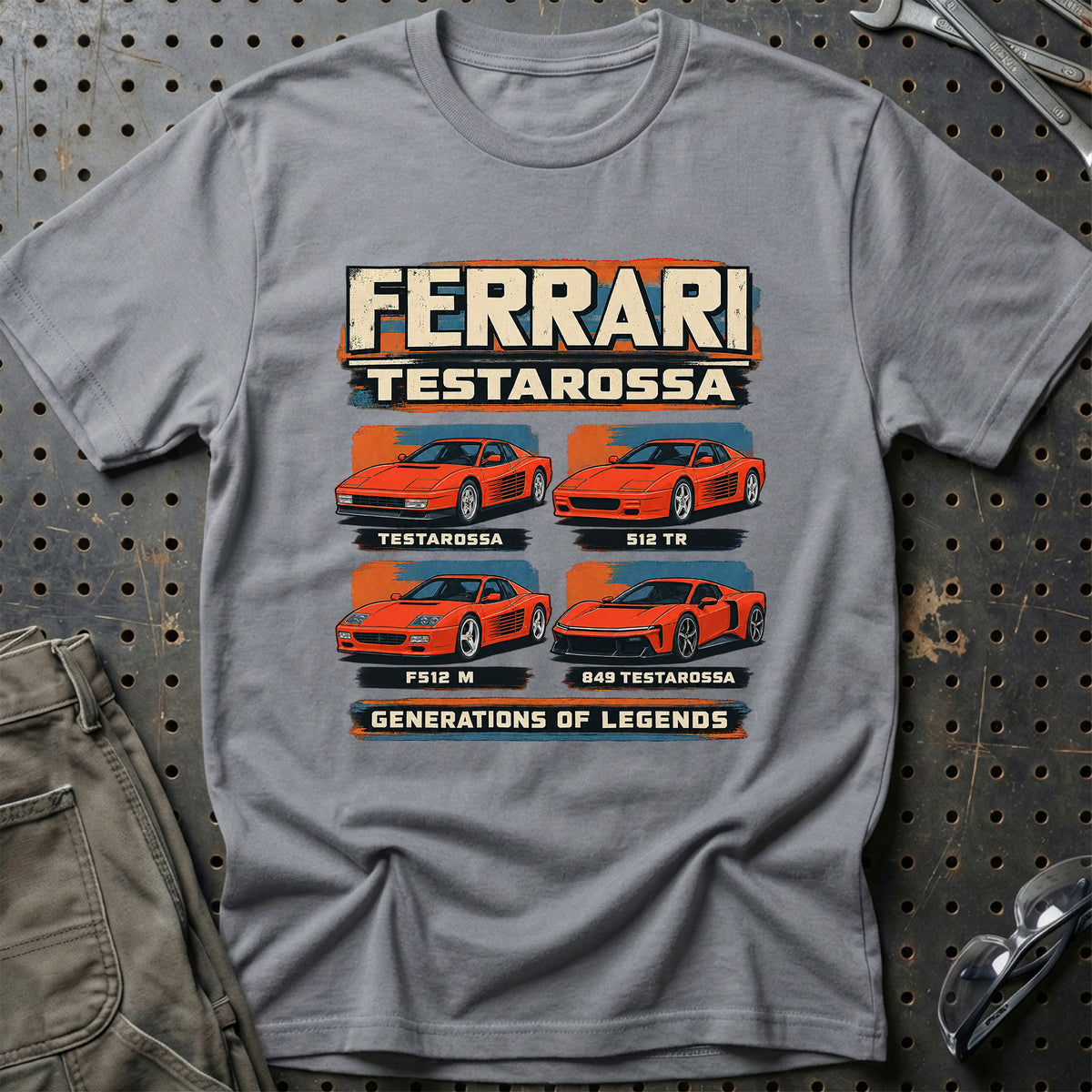 
Ferrari Testarossa – Generations of Legends T-Shirt – Grå Sport